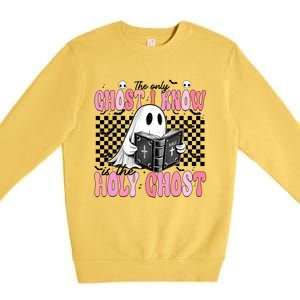 The Only Ghost I Know Is The Holy Ghost Funny Halloween Funny Gift Premium Crewneck Sweatshirt