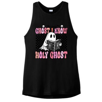 The Only Ghost I Know Is The Holy Ghost Funny Halloween Funny Gift Ladies PosiCharge Tri-Blend Wicking Tank