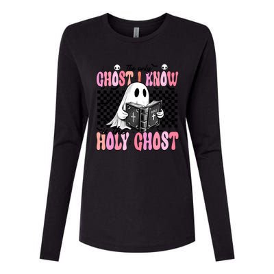 The Only Ghost I Know Is The Holy Ghost Funny Halloween Funny Gift Womens Cotton Relaxed Long Sleeve T-Shirt