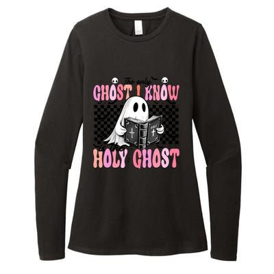 The Only Ghost I Know Is The Holy Ghost Funny Halloween Funny Gift Womens CVC Long Sleeve Shirt