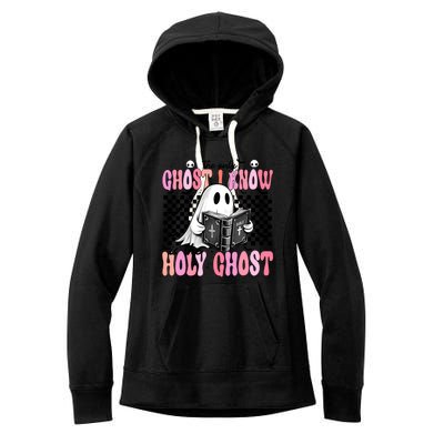 The Only Ghost I Know Is The Holy Ghost Funny Halloween Funny Gift Women's Fleece Hoodie