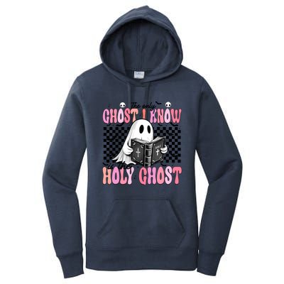 The Only Ghost I Know Is The Holy Ghost Funny Halloween Funny Gift Women's Pullover Hoodie