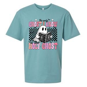 The Only Ghost I Know Is The Holy Ghost Funny Halloween Funny Gift Sueded Cloud Jersey T-Shirt