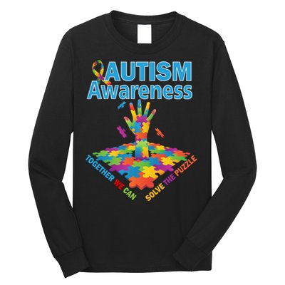 Together We Can Solve The Puzzle Autism Awareness Long Sleeve Shirt