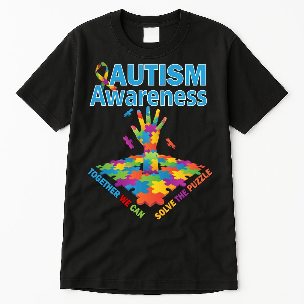 Together We Can Solve The Puzzle Autism Awareness Tall T-Shirt