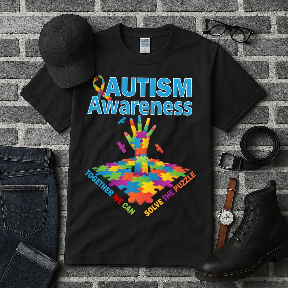 Together We Can Solve The Puzzle Autism Awareness Tall T-Shirt