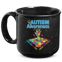 Together We Can Solve The Puzzle Autism Awareness 15oz Campfire Ceramic Mug
