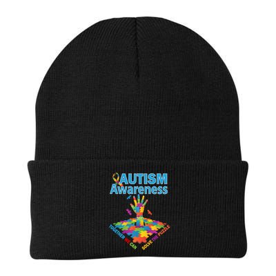 Together We Can Solve The Puzzle Autism Awareness Knit Cap Winter Beanie