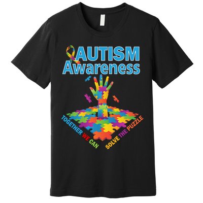 Together We Can Solve The Puzzle Autism Awareness Premium T-Shirt