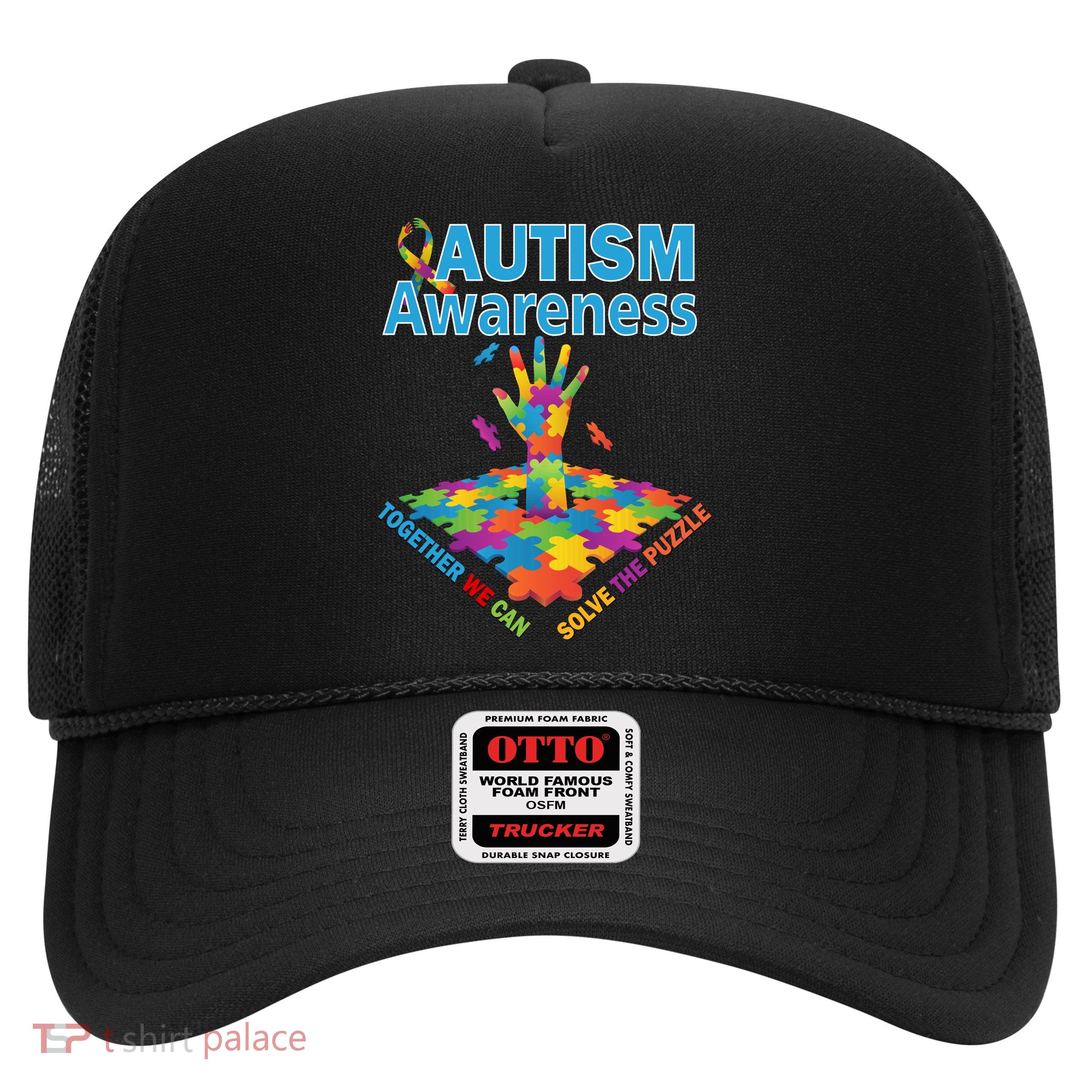 Together We Can Solve The Puzzle Autism Awareness Trucker Hat