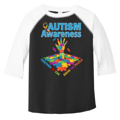 Together We Can Solve The Puzzle Autism Awareness Toddler Fine Jersey T-Shirt