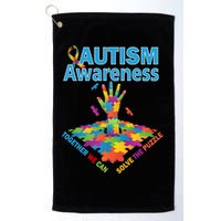 Together We Can Solve The Puzzle Autism Awareness Golf Towel