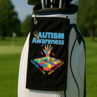 Together We Can Solve The Puzzle Autism Awareness Golf Towel