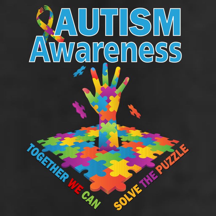 Together We Can Solve The Puzzle Autism Awareness Golf Towel