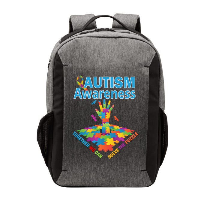 Together We Can Solve The Puzzle Autism Awareness Vector Backpack