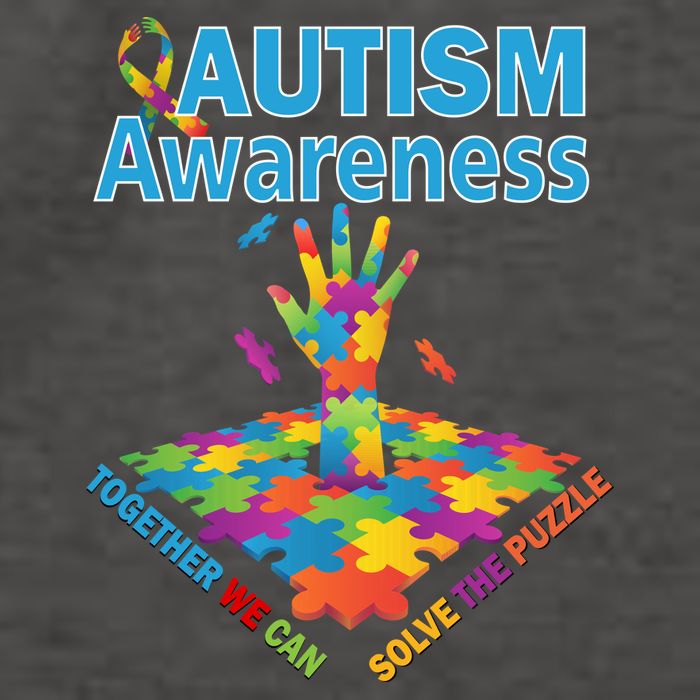 Together We Can Solve The Puzzle Autism Awareness Vector Backpack