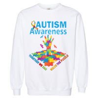 Together We Can Solve The Puzzle Autism Awareness Garment-Dyed Sweatshirt