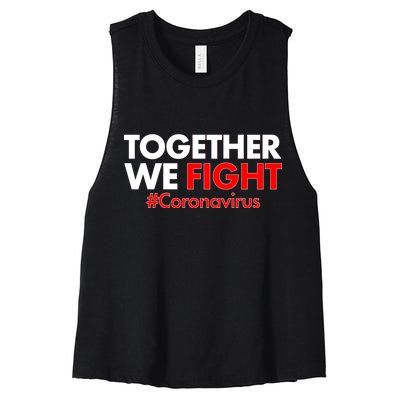 Together We Fight #Coronavirus Support Women's Racerback Cropped Tank