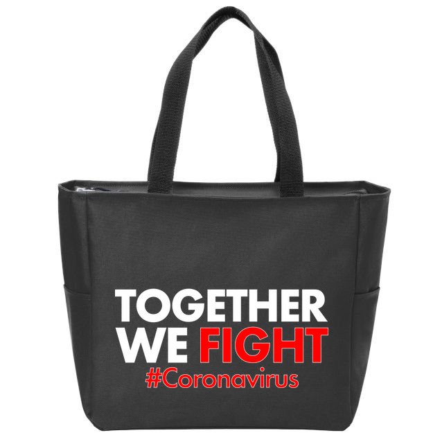 Together We Fight #Coronavirus Support Zip Tote Bag