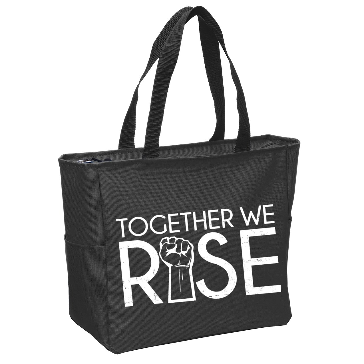 Together We Rise Protest Support Unite Zip Tote Bag