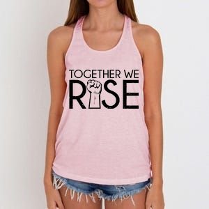 Together We Rise Protest Support Unite Women's Knotted Racerback Tank