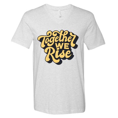 Together We Rise Retro V-Neck T-Shirt