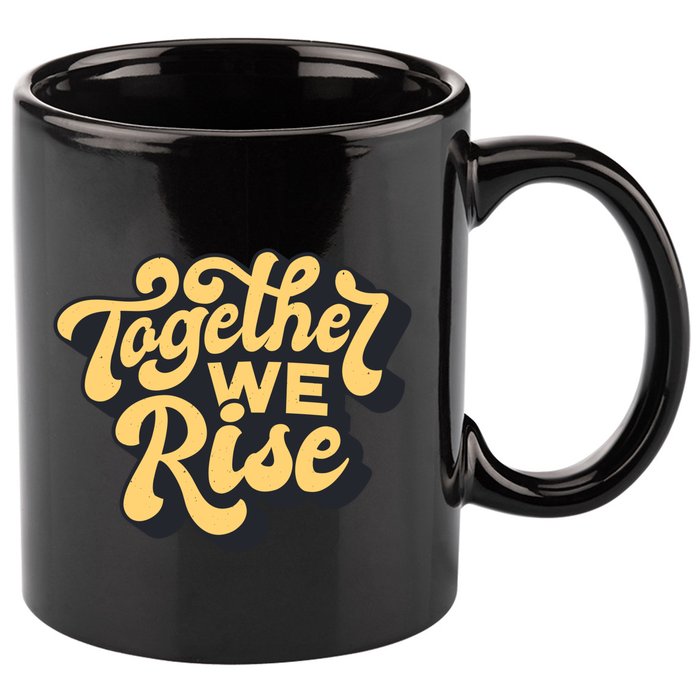 Together We Rise Retro 11oz C Handle Ceramic Mug
