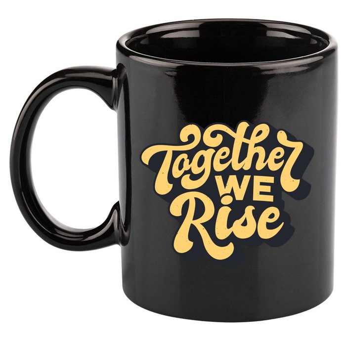 Together We Rise Retro 11oz C Handle Ceramic Mug