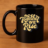 Together We Rise Retro 11oz C Handle Ceramic Mug