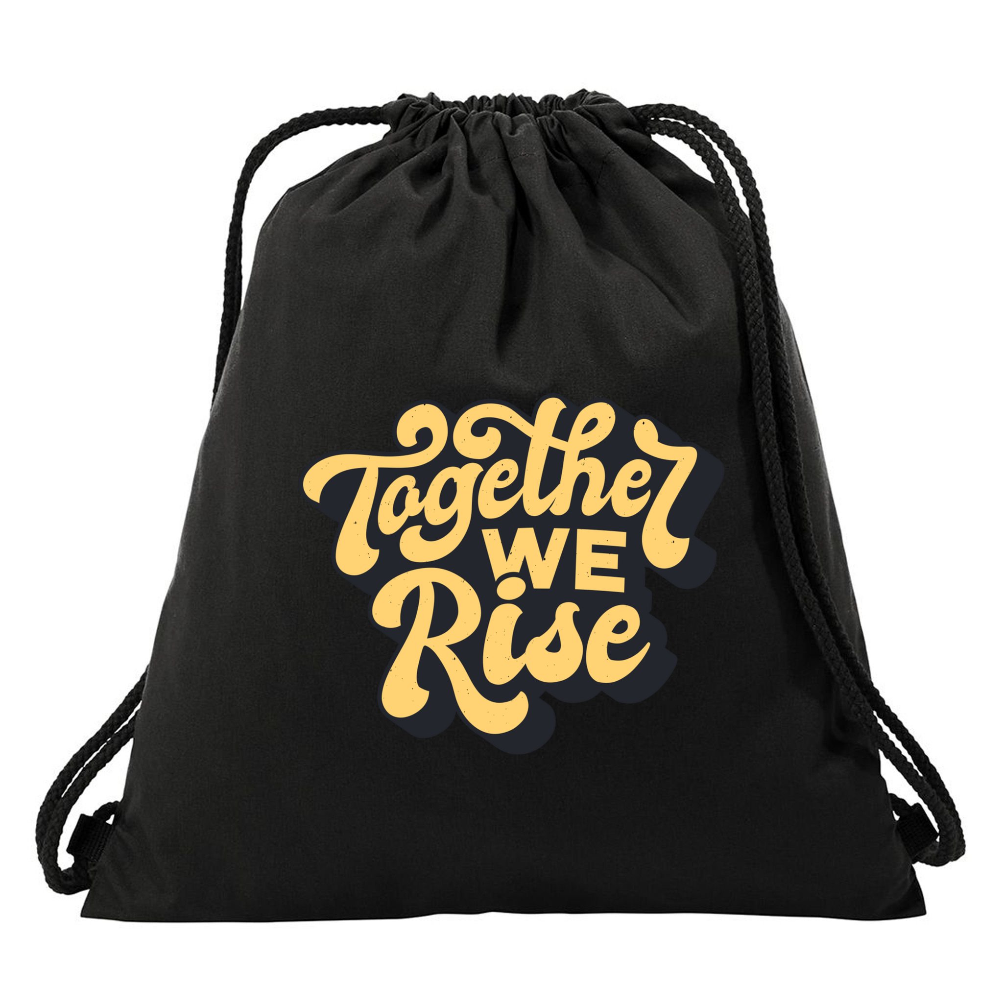 Together We Rise Retro Drawstring Bag