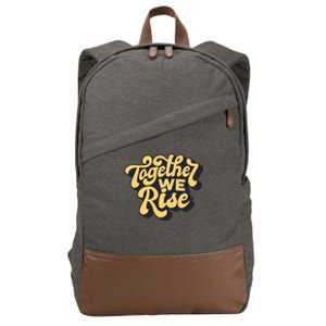 Together We Rise Retro Cotton Canvas Backpack