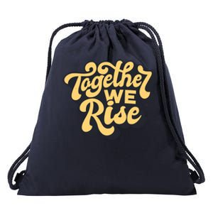 Together We Rise Retro Drawstring Bag