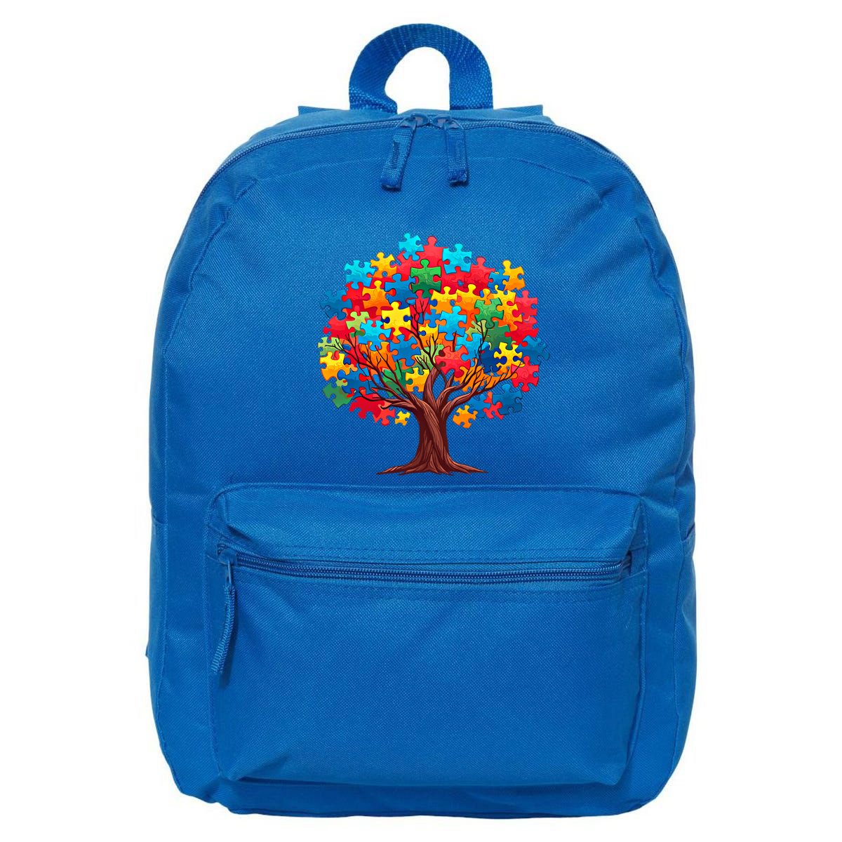 Tree Of Hope Autism Awareness Funny Support Puzzle Great Gift 16 in Basic Backpack