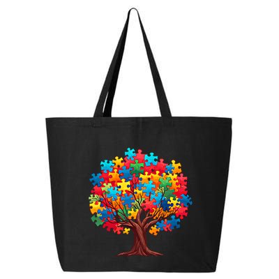 Tree Of Hope Autism Awareness Funny Support Puzzle Great Gift 25L Jumbo Tote