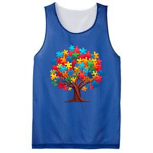 Tree Of Hope Autism Awareness Funny Support Puzzle Great Gift Mesh Reversible Basketball Jersey Tank