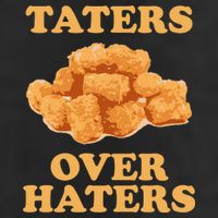 Taters Over Haters Funny Food Garment-Dyed Fleece Hoodie