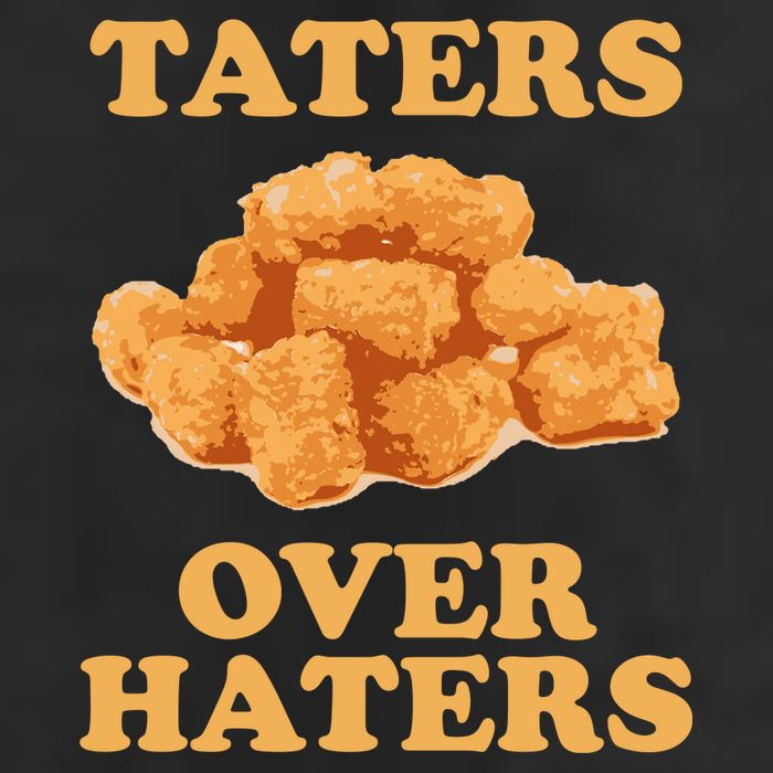 Taters Over Haters Funny Food Garment-Dyed Fleece Hoodie