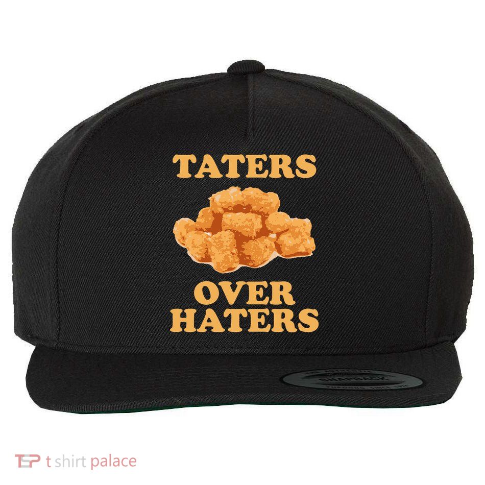 Taters Over Haters Funny Food Wool Snapback Cap