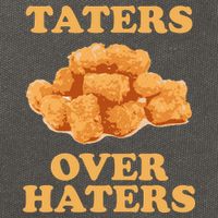 Taters Over Haters Funny Food Cotton Canvas Backpack