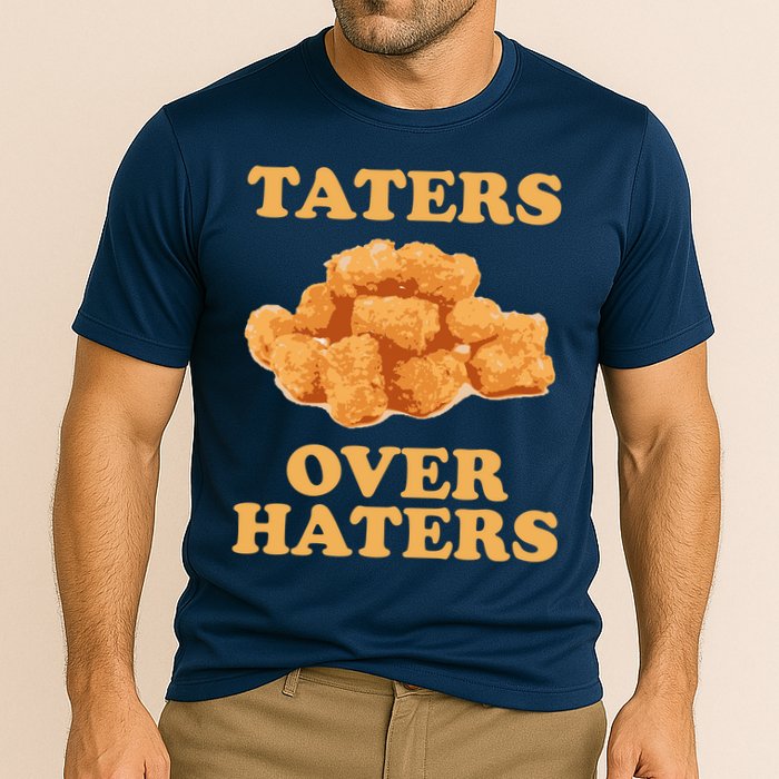 Taters Over Haters Funny Food Cooling Performance Crew T-Shirt