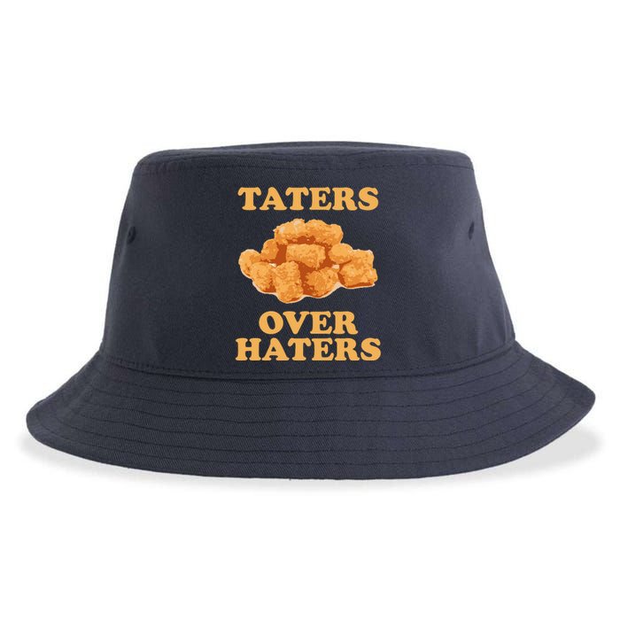 Taters Over Haters Funny Food Sustainable Bucket Hat