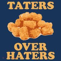 Taters Over Haters Funny Food Flat Bill Trucker Hat