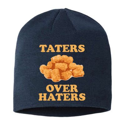 Taters Over Haters Funny Food Sustainable Beanie