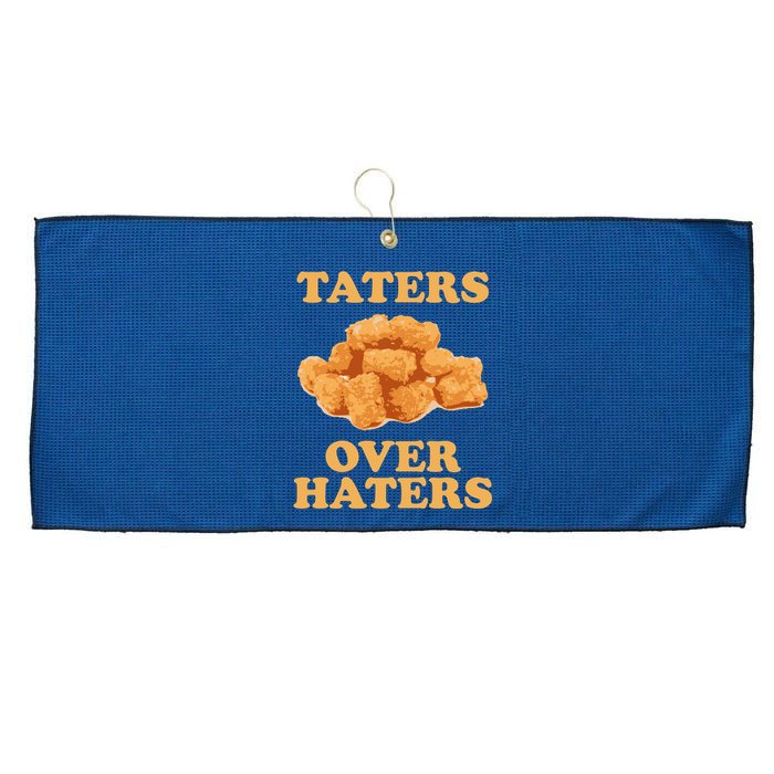 Taters Over Haters Funny Food Large Microfiber Waffle Golf Towel