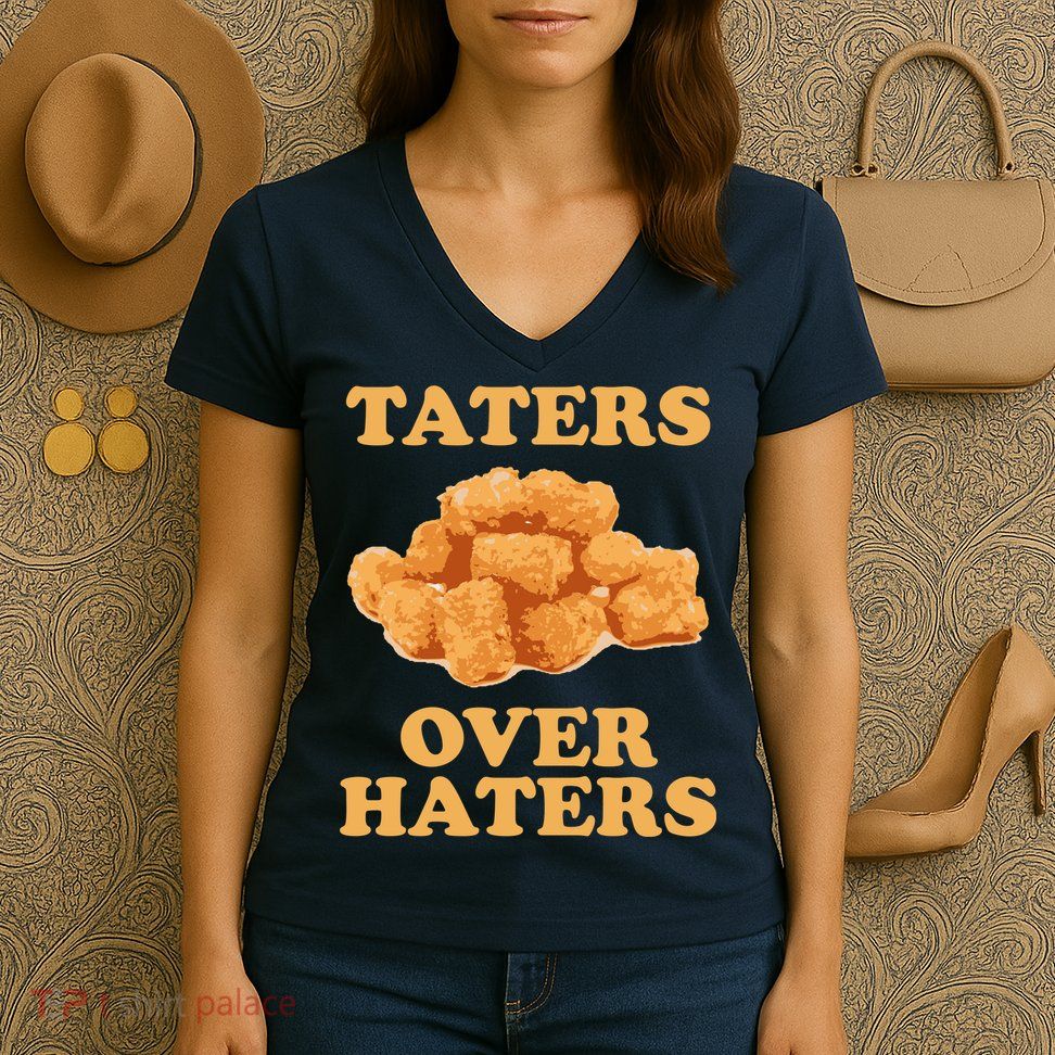 Taters Over Haters Funny Food Women's V-Neck T-Shirt