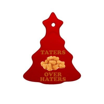 Taters Over Haters Funny Food Ceramic Tree Ornament