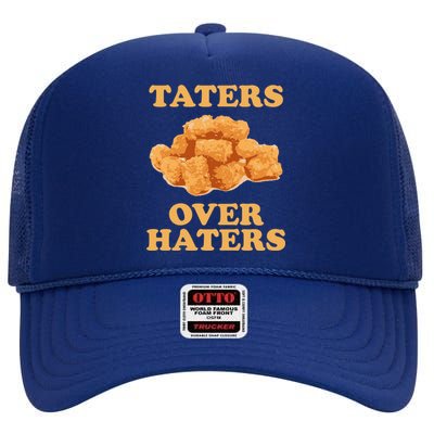 Taters Over Haters Funny Food High Crown Mesh Back Trucker Hat