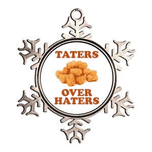 Taters Over Haters Funny Food Metallic Star Ornament