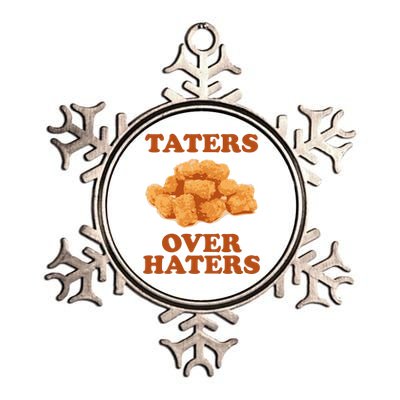 Taters Over Haters Funny Food Metallic Star Ornament