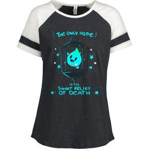 The Only Hope Is The Sweet Relief Of Death Enza Ladies Jersey Colorblock Tee